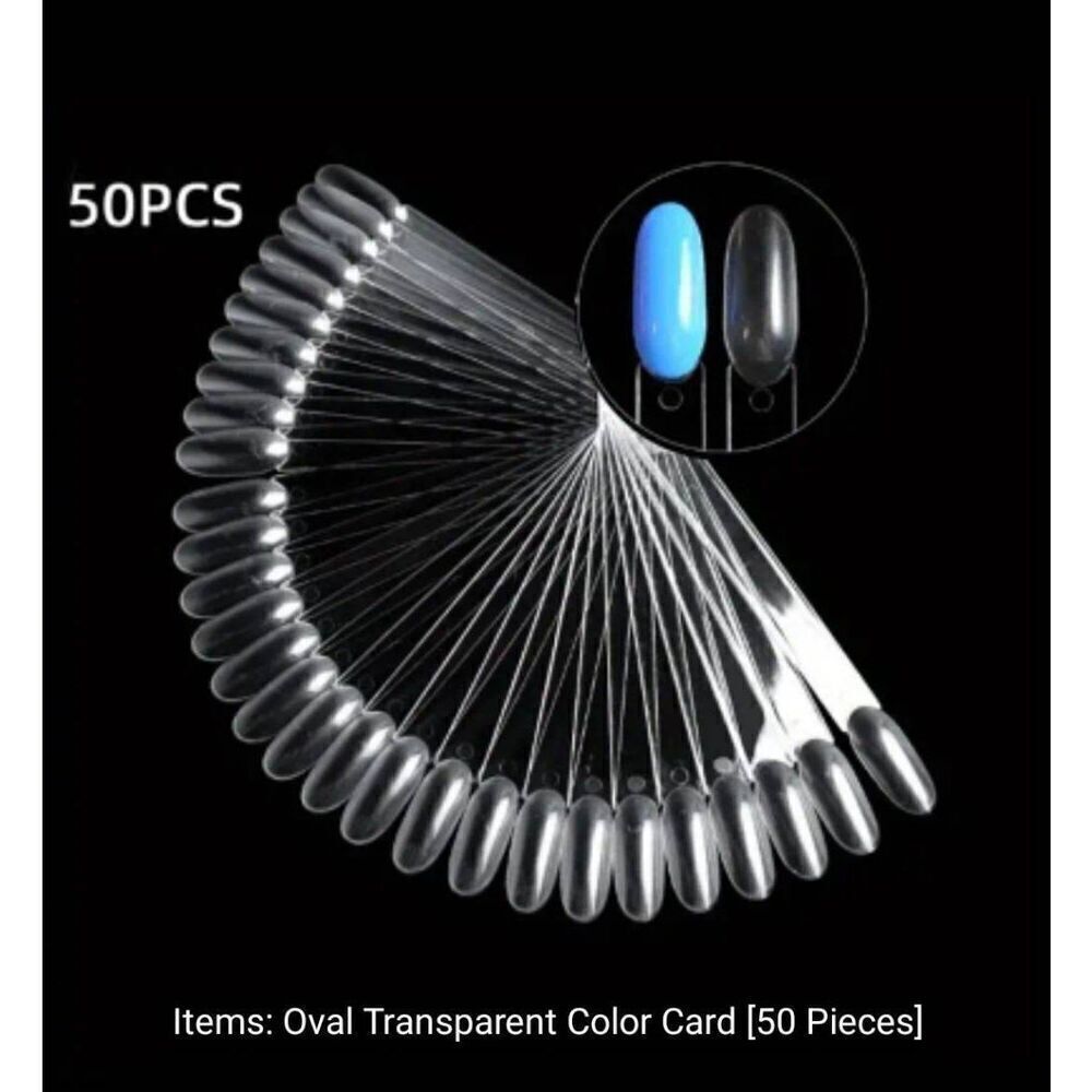 Oval transparent nail nail swatch sticks